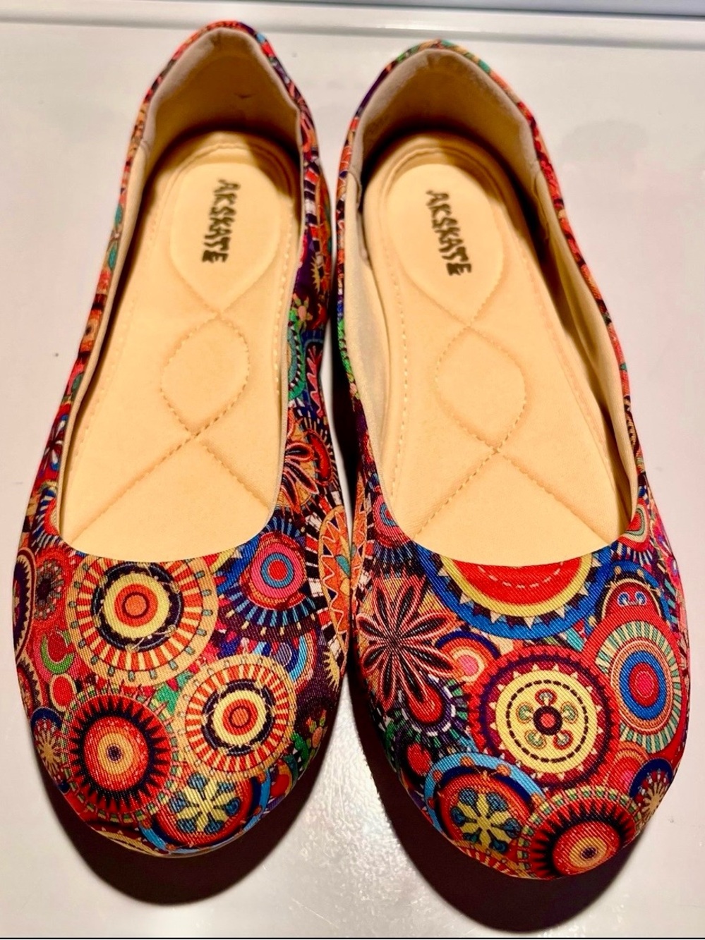 Multicolor Patterned Ballet Flat women’s Shoes